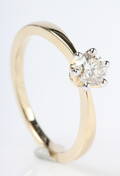 Diamantring, 14 kt guld, 0.50 ct.