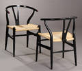 Hans J. Wegner 1914 - 2007. Sæt på to Y-stole, model CH-24. 2