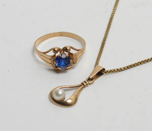 Herman Siersbøl - Ring samt vedhæng af 8 kt. guld 2