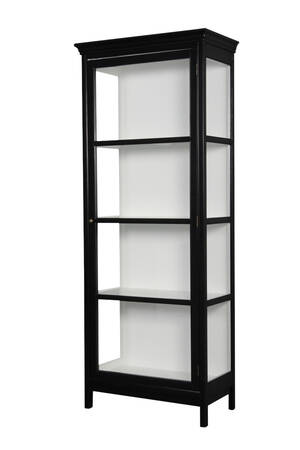 Vitrine, sort antikbemalet