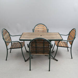 TRÄDGÅRDSMÖBLER 5 delar, 1900-tal.