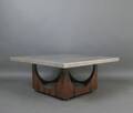 Coffee Table der 196070er Jahre mit Aluplatte im Stile von Heinz Lilienthal