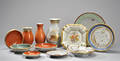 Kgl. Porcelæn, Dahl Jensen samt BG. Samling porcelæn med krakkeléglasur 12