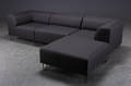 Nomad modulsofa, sort med sorte metalben