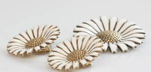 Anton Michelsen Marguritte broche samt øreclips 3