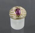 Brillant-Saphirring, ca. 1.20 ct.