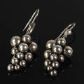 Georg Jensen. Par øreringe af sterlingsølv, Moonlight Grapes. 2