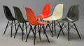 Charles Eames. Sæt på seks skalstole, multicolor, model DSW. 6  Denne vare er sat til omsalg under nyt varenummer 4387830