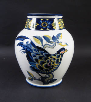 Kgl. P. Blue Pheasant vase