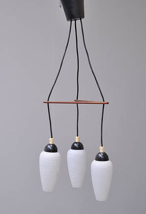 Loftlampe af teaktræ, 1900-tallets midte
