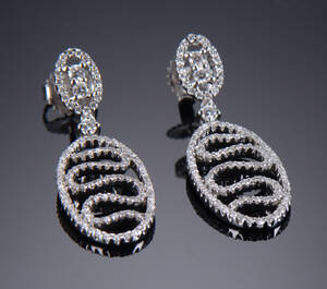 Par brillant ørelokker af 18 kt. hvidguld, 0.41 ct. Denne vare er sat til omsalg under nyt varenummer 4846861