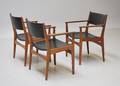 Poul M. Volther 1923 - 2001. Sæt på tre armstole i teak 3