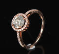 Ring af 10 kt. rosaguld med diamanter - ca. 1.25 ct. Denne vare er sat til omsalg under nyt varenummer 4142199