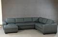 Sofa, Lounge Sitzgruppe, blauer Wollstoffbezug