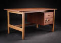 Hans J. Wegner. Skrivebord af teak og eg 