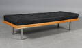 Daybed, sort læder.