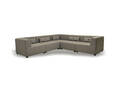 COUZ 155. Modulsofa bestående af 5 moduler og udskiftelige knapper i lændepuder, betrukket med slidstærkt SOHO stof i Light grey. Designet af COUZ DESIGN TEAM