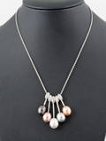 925 Fresh Water pearl Necklace with Zirkonium