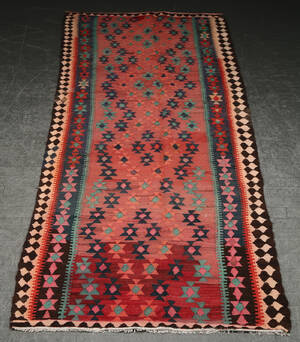 Persisk Kermanshah nomade-kelim, 355x130 cm.