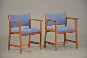 Børge Mogensen 1914-1972 Par armstole model BM 73