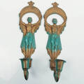 VÄGGAPPLIQUER, ett par, målad vitmetall, Art Déco-stil, 1900-tal