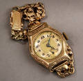 Mora damearmbåndsur med lænke af guld 14 kt.