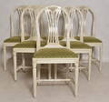 STOLAR, 6 st, gustaviansk stil, Axett, 1900-tal.