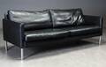 Stouby. 2½-personers sofa, sort læder