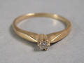 Solitairering Ca. 0.05 ct.