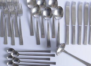 FOLKE AHRSTRÖM. Bestick, 25 delar, Thebe, Gense.