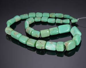 Chrysopras stenperlekæde uden lås