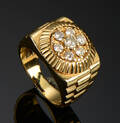 Herrering af guld med diamanter