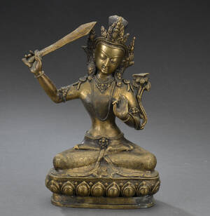 Boddhisattva figur af bronze, 1900-tallet