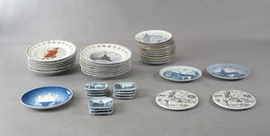 Samling Bing Grøndahl, Carl Larsson platter m.m. i 1. sort. 42