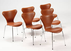 Arne Jacobsen. 7er spisestole, model 3107, nybetrukket 6  Denne vare er sat til omsalg under nyt varenummer 5040312