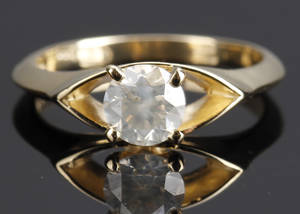Diamant solitairering, ca. 0.75 ct