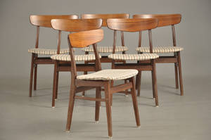 Dansk møbelproducent Sæt på seks stole med kopstykke i palisander, 196070erne 6