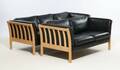 Stouby. To- og trepers sofa, sort læder 2 