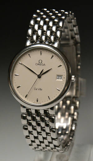 Omega de Ville herrearmbåndsur af stål