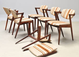 Kai Kristiansen f. 1929. Sæt på seks stole i palisander 6