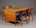 Poul Volther 1923-2001. Spisebord med klapper samt fire stole, model J48 5