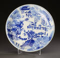Stort kinesisk fad af porcelæn, 1900-tallet