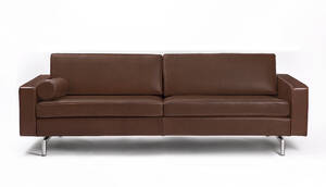 Sam Haughton, Ellington, 3 pers. sofa, cognacfarvet læder.