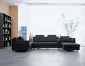 Stor modulsofa med fire moduler. Sort 4
