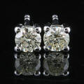 Earrings in 18k set with brilliant cut diamonds 0.56 ct