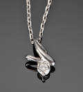 Brillantvedhæng af platin - ca. 0.10 ct.