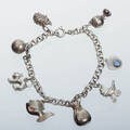 ARMBAND MED BERLOCKER, silver