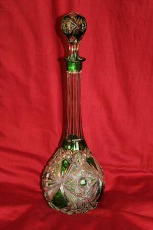 KARAFF I BÖHMISK KRISTALL, H 41 CM