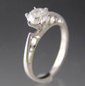 Solitaire ring ca. 0.77 ct.