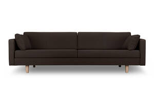 Hudson 3 pers. sofa, mørk brun